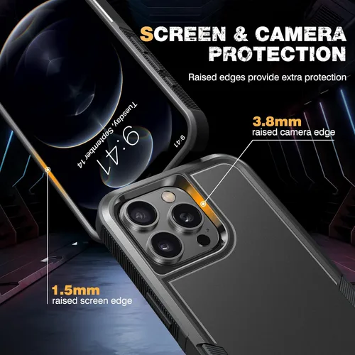 Miniatura 5 de Diaclara Funda diseñada para iPhone 12 Pro Max, [con protector de pantalla de privacidad] [antiespía] [protección contra caídas de grado militar]