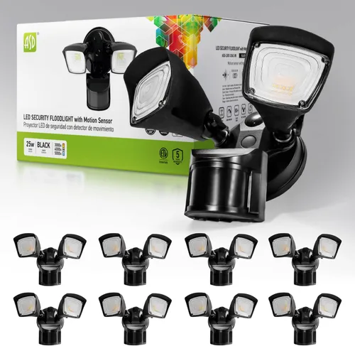 Miniatura 15 de ASD Luz LED de seguridad para exteriores de 25 W, 2500 lm, luz de inundación con sensor de movimiento, 3000 K/4000 K/5000 K, IP65 impermeable