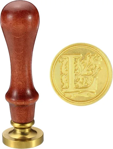 Miniatura 14 de PATIKIL Sello de cera del alfabeto T, sello de cera de sellado de letra inicial, clásico retro, cabeza de latón extraíble, mango de madera