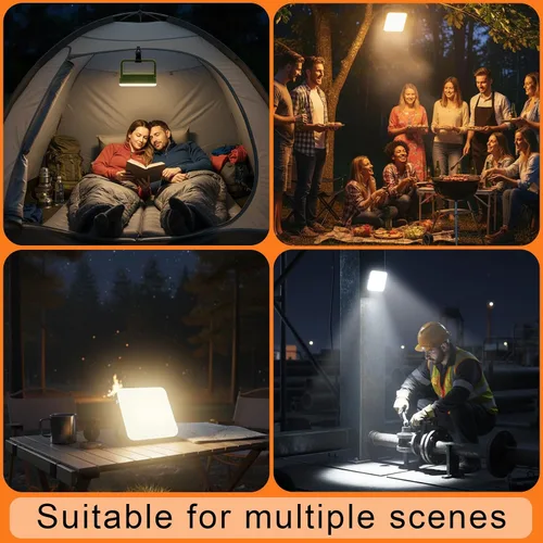 Miniatura 4 de Linterna LED recargable para campamento, 10,000 mAh, luces de campamento portátiles de hasta 90 horas y 4 modos de luz, IPX5 impermeable, esenciales