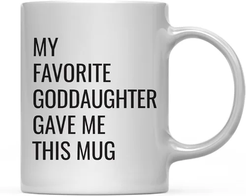 Miniatura 34 de Andaz Press Taza de café divertida de 11 onzas, regalo de broma, My Favorite Aunt Gave Me This Cup, 1 paquete, sobrino sobrino, cumpleaños, Navidad