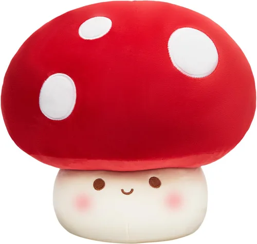 Miniatura 2 de Juguete de peluche grande de hongo, almohada de peluche de hongo, juguete de peluche, regalo para cumpleaños y San Valentín (rojo, 24 pulgadas)