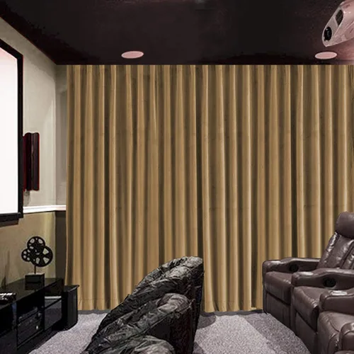 Miniatura 13 de cololeaf Panel de cortinas opacas de terciopelo con forro para cine en casa, cortina de ganchos planos para barra transversal o pista, 100 pulgadas