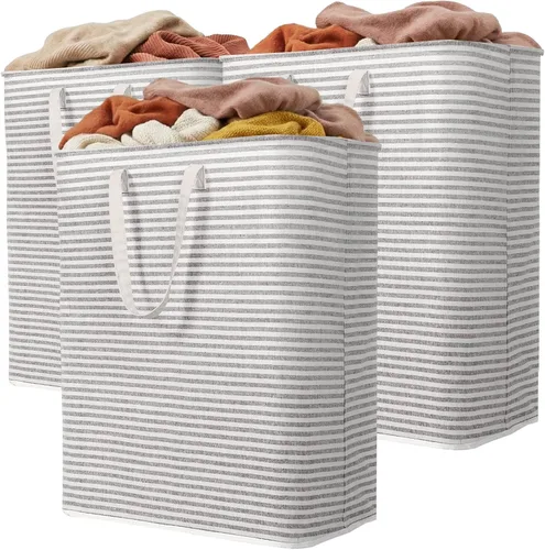 Miniatura 27 de Lifewit Cesta de Ropa Sucia Grande Plegable, Cesta de Ropa Independiente Impermeable con Almacenamiento y Asas de Fácil Transporte para Ropa en Azul