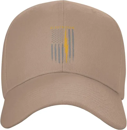 Miniatura 15 de Gorra de béisbol de electricista estadounidense con bandera de Estados Unidos