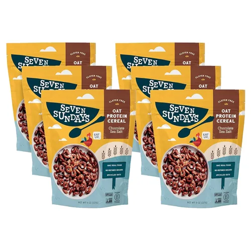 Miniatura 9 de Seven Sundays Cereal de Proteína de Avena, Maple Canela, Bolsa de 8 Oz (Paquete de 3), Sin Gluten, 5g de Proteína Reciclada, 0g de Azúcar Refinado