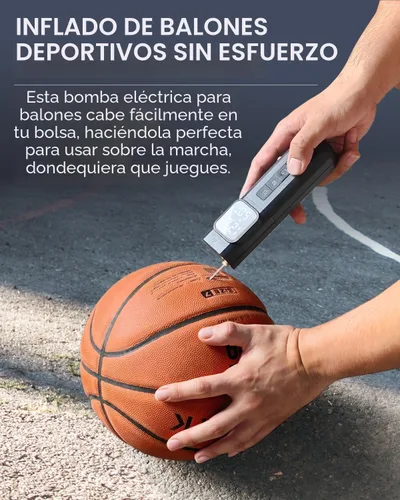 Miniatura 2 de ETENWOLF P200 Electric Ball Pump 2000mAh Sports Air Pump with Digital Pressure Gauge, Fast Inflation & Deflation for Basketball Soccer Volleyball