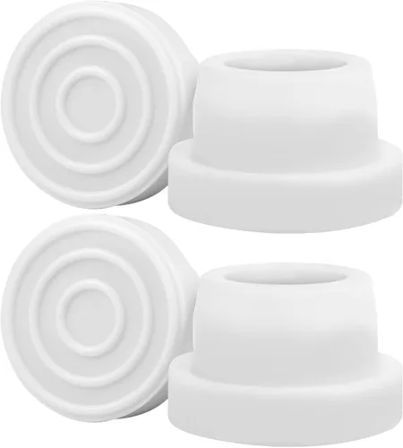 Miniatura 8 de moobee Protectores de escalera de piscina para piscina enterrada, cubiertas de goma blanca para patas de escalera (paquete de 2) - Se adapta a tubos