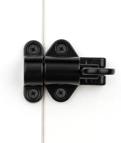 Miniatura 4 de INIRET 2 paquetes de pestillos de cierre automático, cerradura de puerta de resorte negra, pestillo de perno resistente de aleación de aluminio