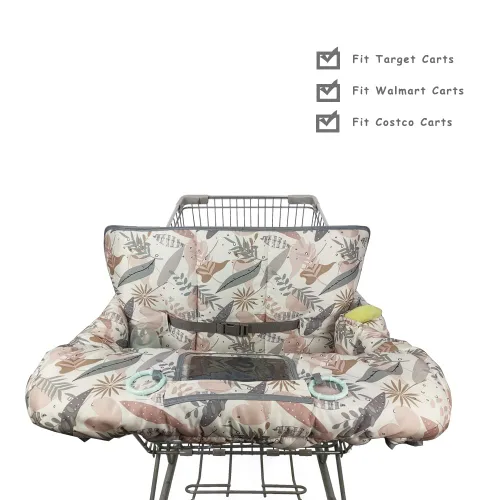Miniatura 5 de Funda para carrito de compras para bebé, funda para silla alta 2 en 1 para asiento de restaurante y funda para carrito de comestibles para bebés
