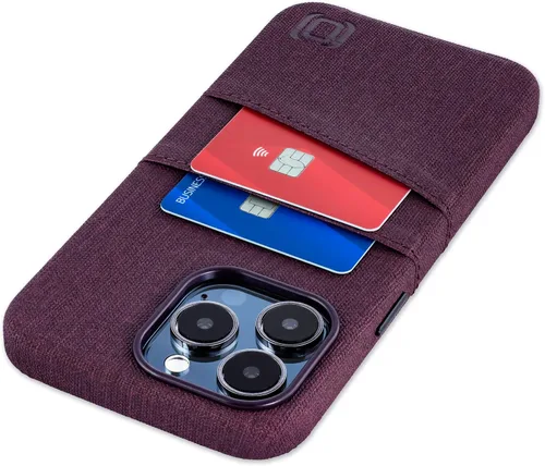 Miniatura 20 de Dockem Funda para tarjetas para iPhone 15 con placa de metal integrada para montaje magnético y 2 bolsillos para tarjetas: Cartera Luxe M2, piel