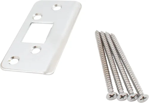Miniatura 5 de Stone Harbor Hardware Jamb Saver Strike Plato, 1-7/8" x 3-5/8", 2-1/4" de centro a centro, latón antiguo