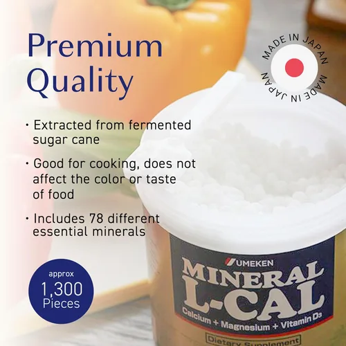 Miniatura 5 de Mineral L-Cal Calcio con vitamina D3, suministro para 4 meses, formato de bola soluble en agua con magnesio y minerales, suplemento de calcio