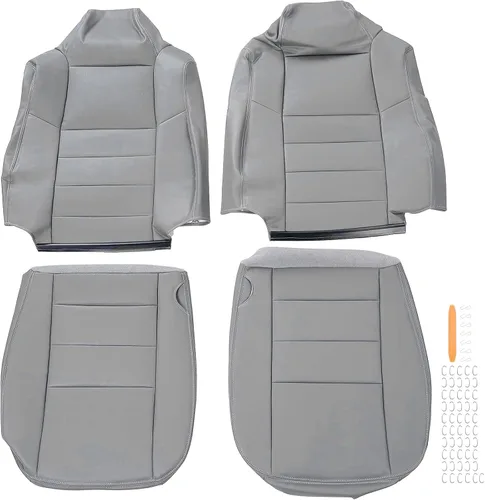 Miniatura 3 de ECOTRIC Juego de fundas para asientos delanteros y traseros con inclinación Compatible con Ford F250 F350 Lariat XL FX4 & XLT Regular Super y cabina