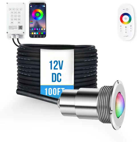 Miniatura 11 de Luces de Piscina para Piscina Enterrada, Luz LED de Color de 1.5 Pulgadas para Piscina Enterrada y Spa, Luces de Piscina Sin Nicho IP68