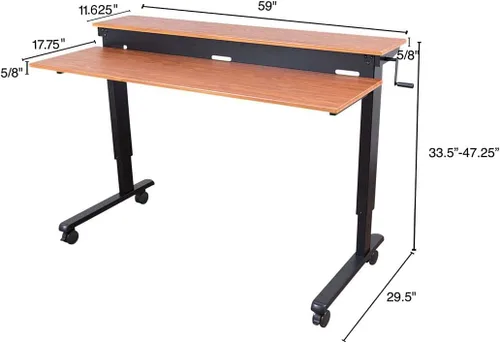 Miniatura 38 de DESK STORE - Escritorio para computadora ajustable para estar sentado o parado