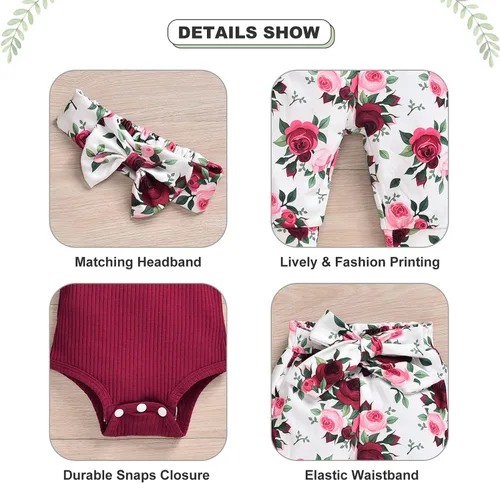 Miniatura 91 de Aalizzwell Conjunto de mameluco acanalado para bebé recién nacido prematuro para otoño e invierno