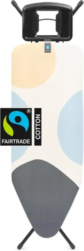 Miniatura 14 de Brabantia Tabla de Planchar C, Soporte para Unidad de Vapor XL, Altura Ajustable, Patas de Goma Antideslizantes, Plegable, Negro Denim, Tamaño C