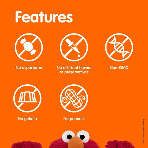 Miniatura 2 de Sesame Street Omega 3 gomitas para niños, 50 mg de omega-3 por gomita, suministro para 4 meses, sin regusto a pescado, suplemento sin mariscos