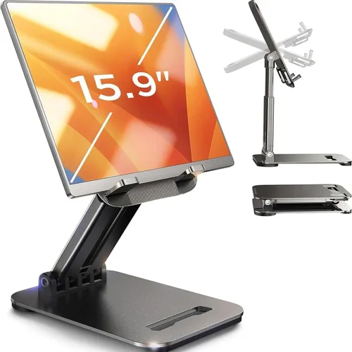 LISEN Soporte para tableta para iPad, soporte para tablet para escritorio, accesorios de escritorio, soporte de monitor portátil para Apple iPad