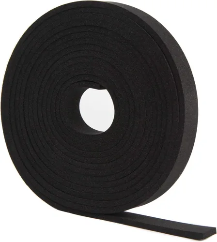 Rollo de Tira de Espuma de Neopreno por Dualplex, 1" de Ancho x 10' de Largo x 1/16" de Grosor, Sellado Contra la Intemperie Tiras de Alta Densidad