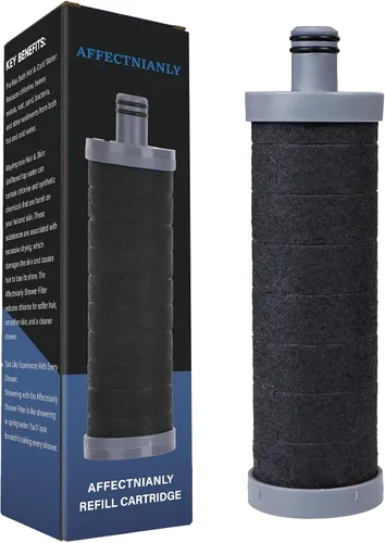 Cartucho de filtro de ducha de carbono, 1 unidad, compatible con sistema de filtro de ducha, reduce el cloro, metales pesados y otras impurezas para