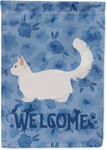 Miniatura 95 de Caroline's Treasures CK4813CHF - Bandera de bienvenida con gato abisinio azul, manga grande, para porche, para colgar en la pared, poliéster