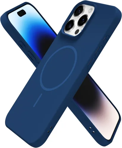 Miniatura 166 de oakxco Funda de silicona Mag Safe para iPhone 17 Pro Max, funda magnética delgada y fina compatible con carga inalámbrica MagSafe, bonita funda Negro