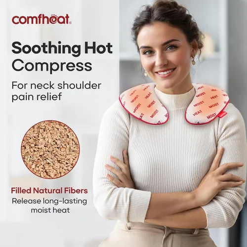 Miniatura 2 de Almohada de cuello para microondas lavanda, calentable/refrigerable, para el cuello, para aromaterapia, con funda extraíble lavable, ideal