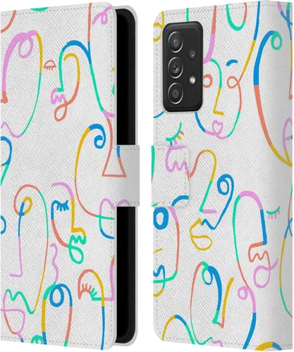 Miniatura 8 de Head Case Designs Officially Licensed Ninola Brushstrokes Multi Colorful Leather Wallet Case Compatible with Samsung Galaxy A53 5G (2022)