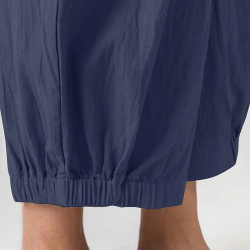 Miniatura 6 de Womens Capri Yoga Pants Wide Leg Loose Comfy Lounge Cropped Capris with Pockets