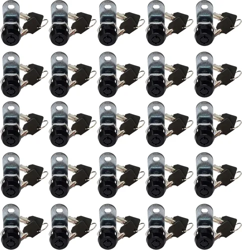 Miniatura 5 de Cerradura de leva tubular con llaves extraíbles, llaves iguales removibles. Cerradura de almacenamiento para compartimento de RV, cerraduras