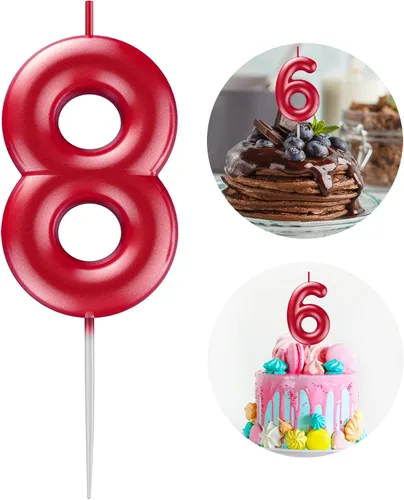 Miniatura 149 de Velas número 2 arcoíris con número 3D de feliz cumpleaños para decoración de fiesta de pastel de cumpleaños, suministros de celebración