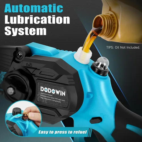 Miniatura 2 de dodowin Mini motosierra de 6 pulgadas, regalos del día del padre para hombres, esposo, papá, motosierra eléctrica inalámbrica recargable, motosierra