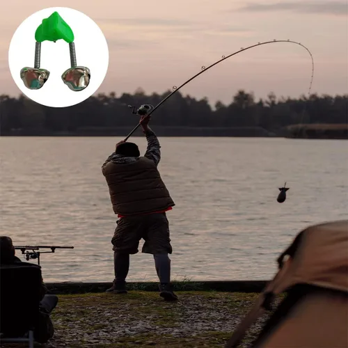 Miniatura 7 de Campanas de alarma de caña de pescar de plástico, campanas de pesca, campanas de caña de pescar, clips de campana de pesca de plástico, campanas