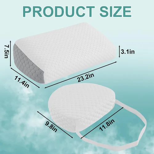 Miniatura 2 de ROYALAY Almohada ajustable para aliviar la ciática para dormir, almohada de espuma viscoelástica para piernas para dolor de cadera mientras duermes