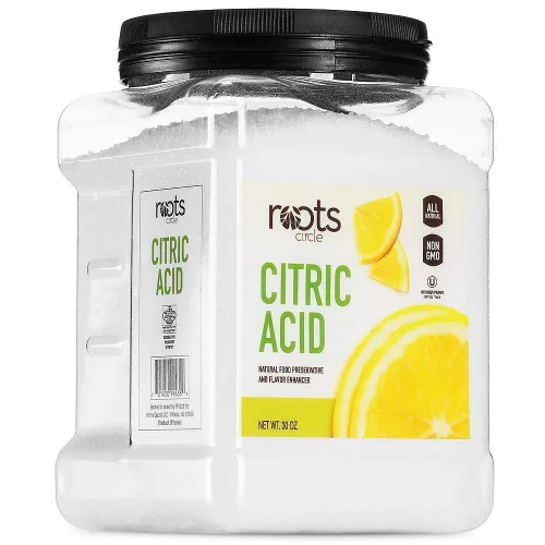Roots Circle Ácido Cítrico Totalmente Natural | 1 Paquete - 1.87 Libras | Kosher para Pascua Judía | Potenciador del Sabor de Grado Alimenticio,