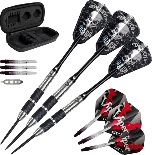 Viper by GLD Products Desperado - Dardos con punta de acero al 80% tungsteno con estuche de almacenamiento/viaje: marca de muerte, 0.85 oz, color