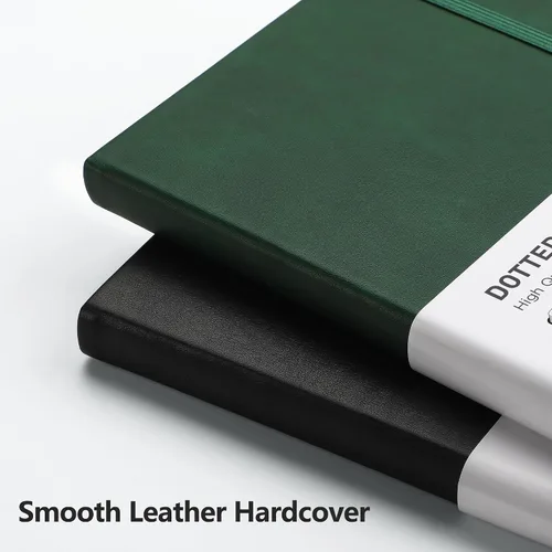 Miniatura 4 de RETTACY Cuaderno Diario Punteado, 320 Páginas Numeradas, Tamaño A5 Mediano (5.7" × 8.3"), Tapa Dura de Cuero, Papel Grueso de 100 GSM, para Diario