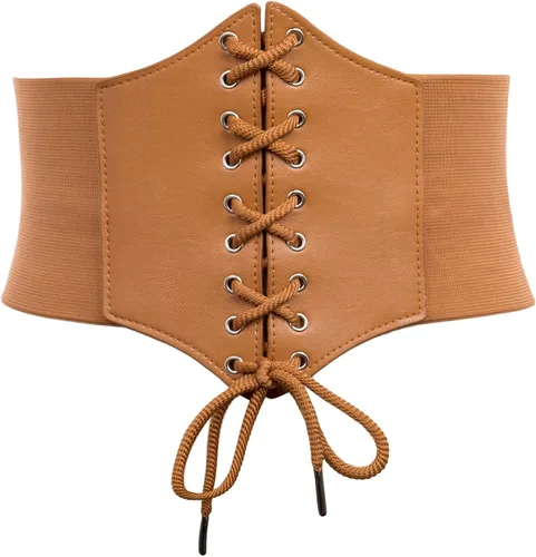 GRACE KARIN Cinturón de corsé para mujer, estilo vintage, con cordones, cinturón elástico