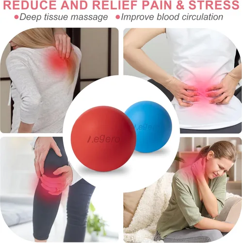Miniatura 6 de Pelotas de lacrosse de masaje para liberación miofascial, masaje de tejido profundo de yoga, terapia de puntos de activación y fascitis plantar