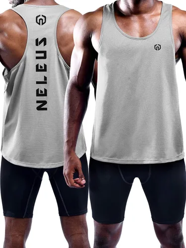 Miniatura 6 de NELEUS Mens 3 Pack Dry Fit Y-Back Muscle Tank Top