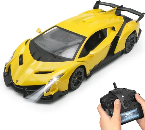Miniatura 8 de Auto de Carreras de Control Remoto RC Compatible con Lamborghini Veneno, Vehículo de Juguete RC Modelo con Licencia Oficial 1:24 para Niños de 6, 7