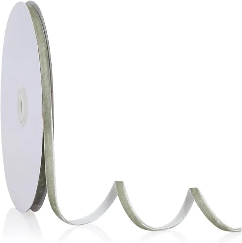Miniatura 92 de Cinta de terciopelo blanco de 1/4 pulgadas x 20 yardas para decoración de corona de árbol de Navidad, manualidades, adornos hechos a mano, envoltura
