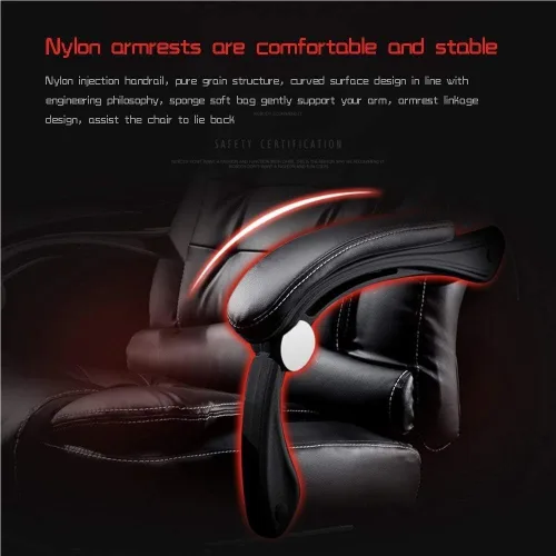 Miniatura 5 de Leather Desk Gaming Chair with Footrest 7-Point Massage Double seat Cushion Ergonomic High Backrest Office Computer Chairs for Workspace Conference