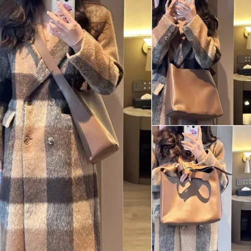 Miniatura 9 de Bolso bandolera de piel sintética para mujer, bolsos cruzados de diseño para mujer, bolso de mano vegano grande retro con cartera