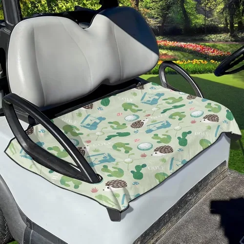 Miniatura 15 de Suobstales Fundas de Asiento para Carrito de Golf/Toalla de Asiento, Almohadillas de Asiento Transpirables para Carrito de Golf, Manta para Club