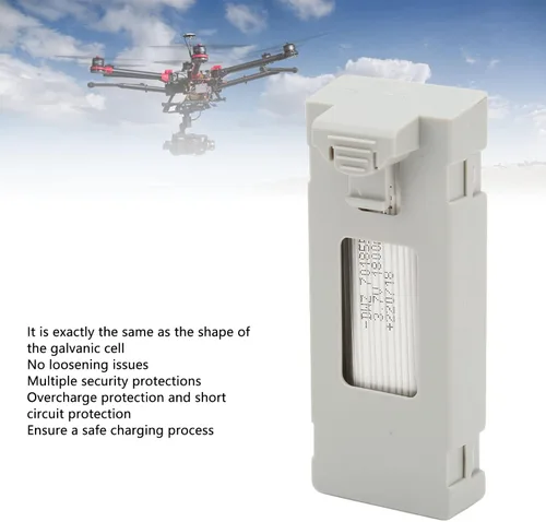 Miniatura 3 de VBESTLIFE Batería RC Dron, 3.7V RC Drone Batería de repuesto compatible con E88 E88MAX E525 E99 K3 RC UAV, 1800 mAh (gris)