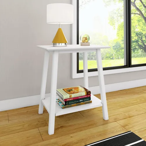 Max & Lily Mesita de noche, mesita de noche moderna de madera maciza de mediados de siglo, mesa auxiliar de almacenamiento para dormitorio, mesita