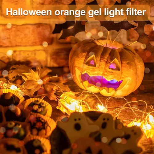 Miniatura 3 de (10 piezas) Filtro de luz de gel, filtro de gel de iluminación de corrección de color transparente amarillo y naranja, hojas de plástico de 8.5 x 11
